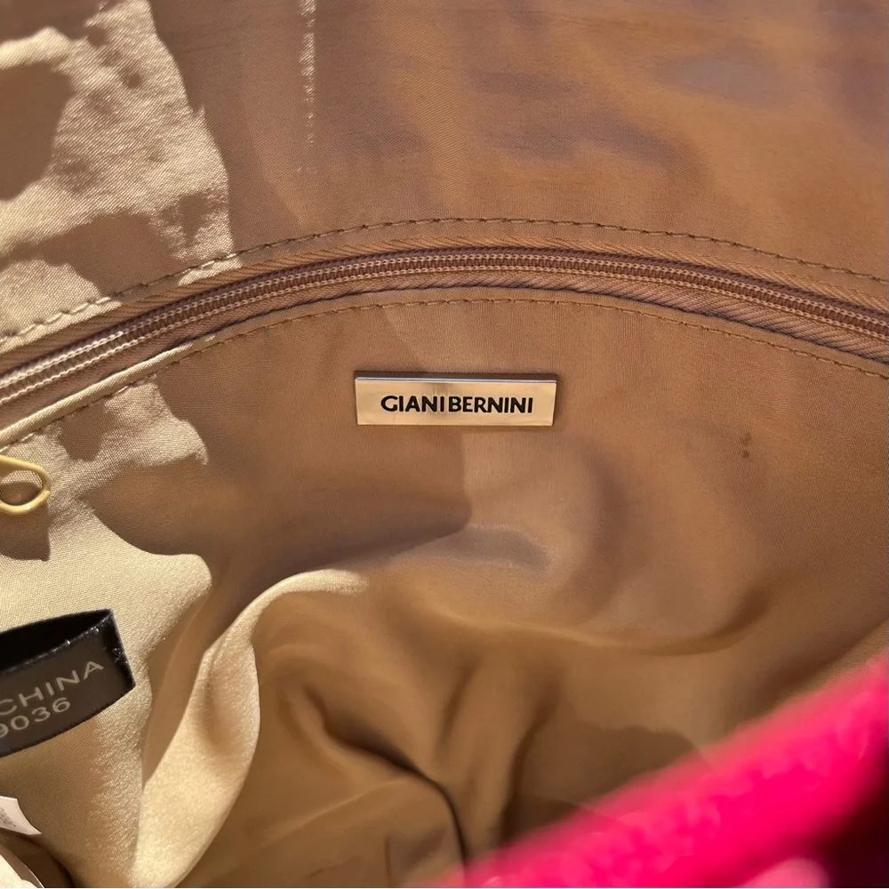 Hot pink leather Giani Bernini bag - Picture 7 of 10